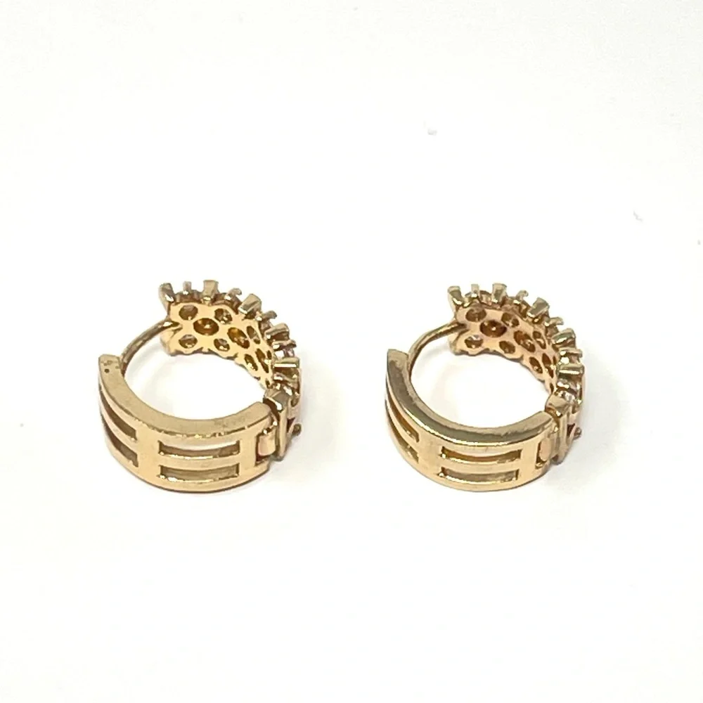 New Anthropologie Crystal Hoop Earrings